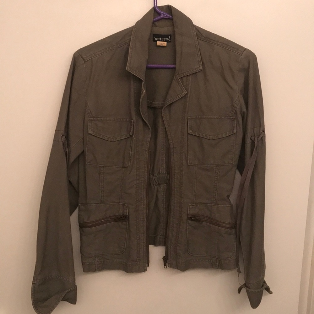 Wet seal army colored green jacket